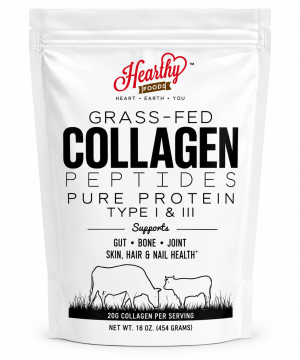 Hearthy Foods grass-fed collagen peptides Type I and III, 16 oz